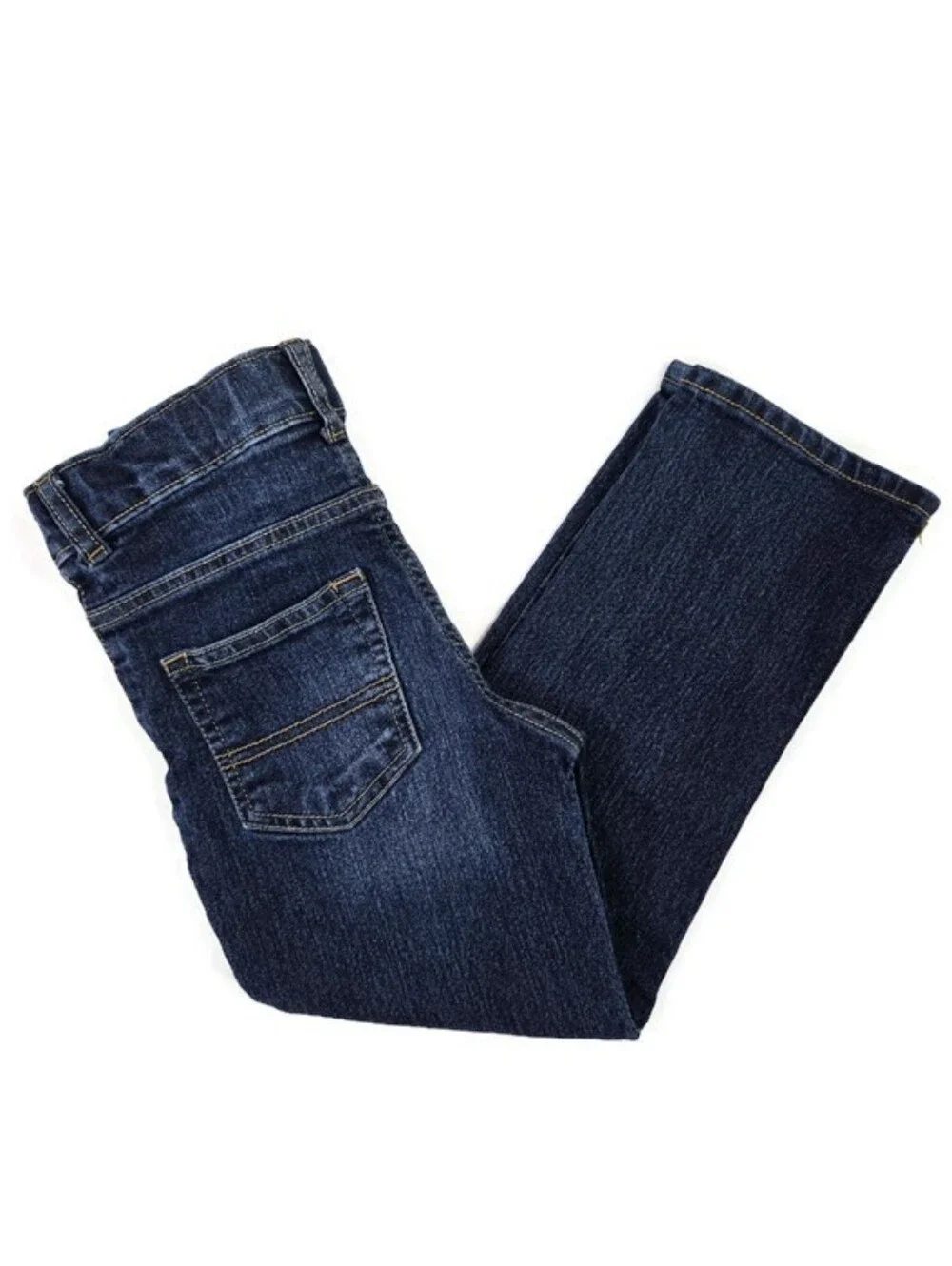 Oshkosh B'Gosh Dark Blue Wash Classic Fit Adjustable Waist Denim Jeans Boys 5/5A